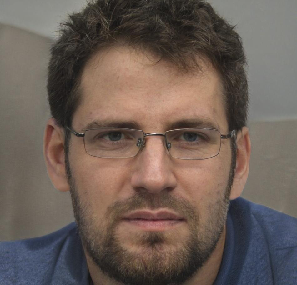 Portrait de notre directeur créatif dans son bureau inspirant